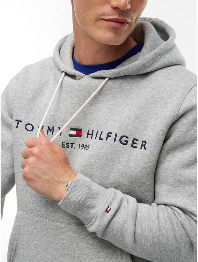 Tommy Hilfiger Grijze Trui Effen Katoenmix NorHeren Pasvorm Gray Heren - Foto 2