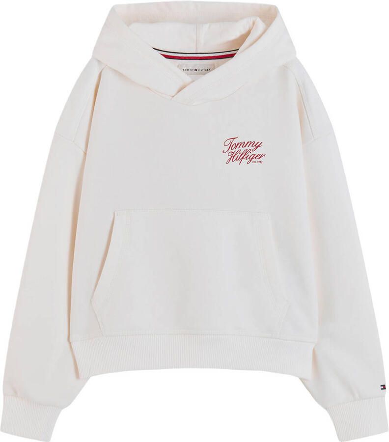 Tommy Hilfiger hoodie met tekst wit