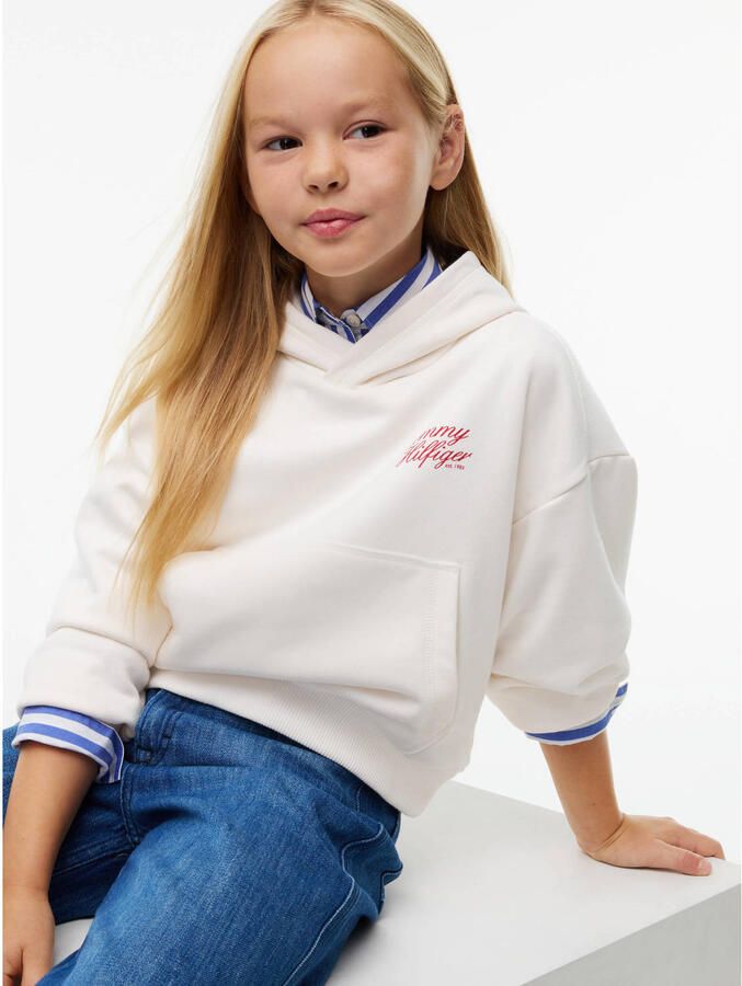 Tommy Hilfiger hoodie met tekst wit - Foto 2