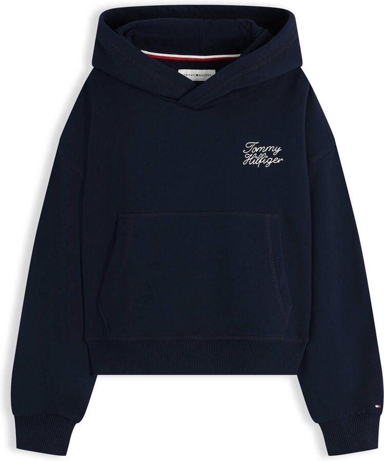 Tommy Hilfiger hoodie met tekstprint donkerblauw