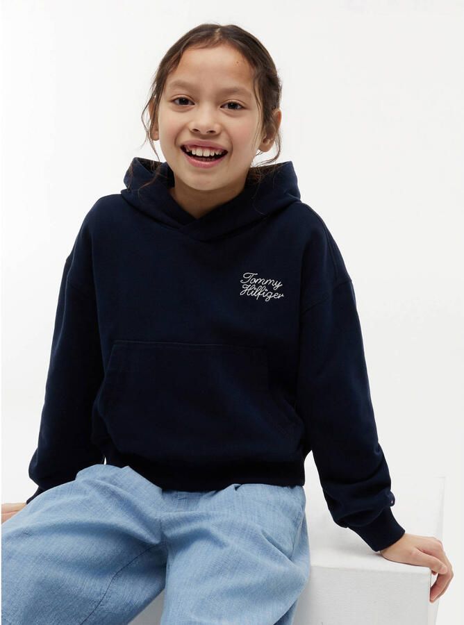 Tommy Hilfiger hoodie met tekstprint donkerblauw - Foto 2