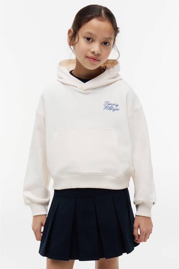 Tommy Hilfiger hoodie met tekstprint wit