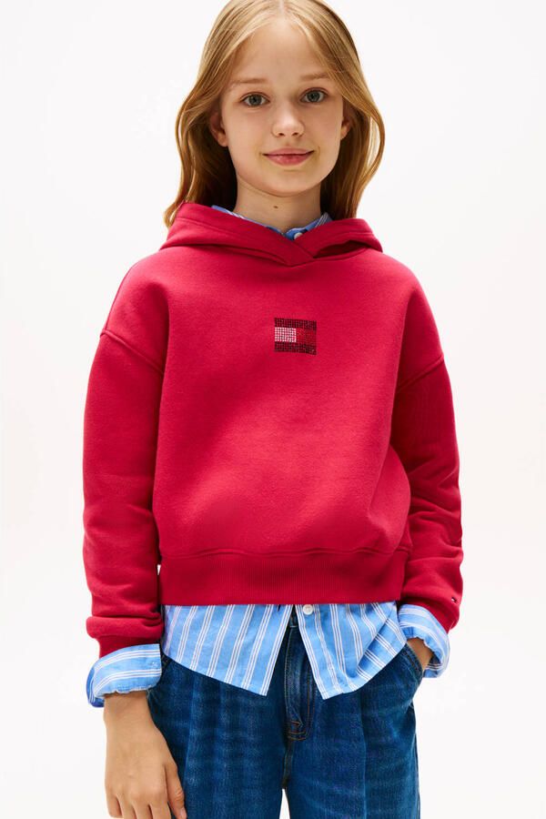 Tommy Hilfiger Teens Regular fit hoodie van katoenmix