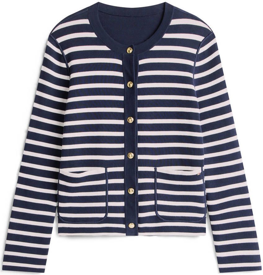Tommy Hilfiger Aan twee kanten te dragen regular fit cardigan van katoenmix