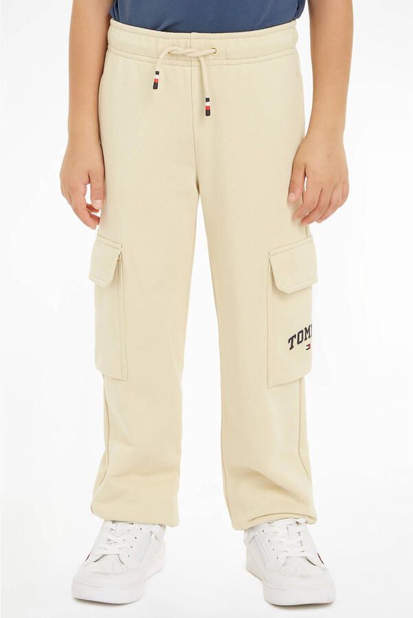Tommy Hilfiger joggingbroek ecru Jongens Katoen Effen 122 - Foto 2