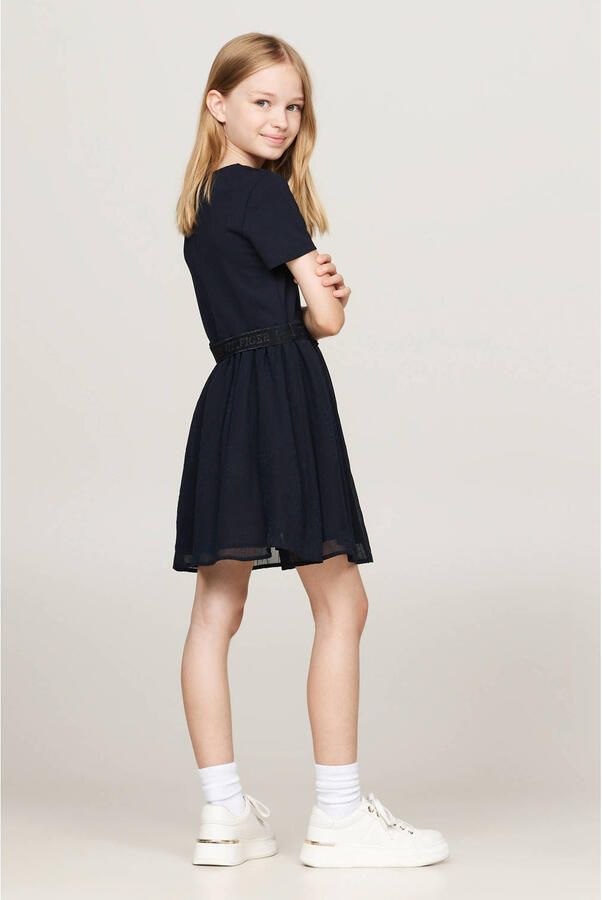 Tommy Hilfiger Jurk in a-lijn HILFIGER PUNTO TULLE DRESS LS - Foto 2