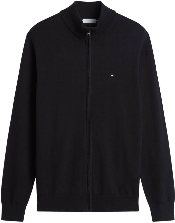 Tommy Hilfiger regular fit gebreid jack van puur katoen