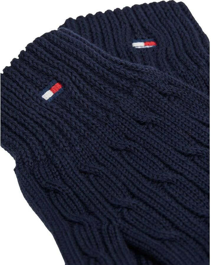 Tommy Hilfiger katoenen handschoenen donkerblauw - Foto 3
