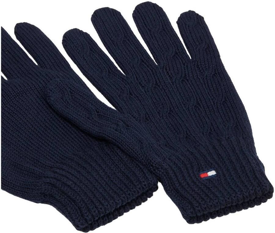 Tommy Hilfiger katoenen handschoenen donkerblauw - Foto 2