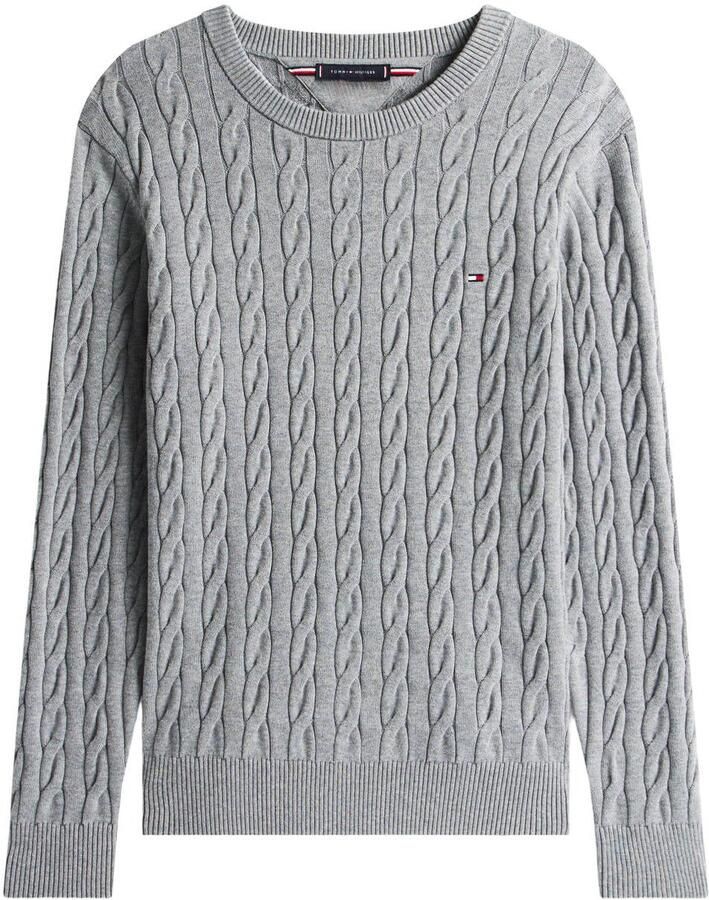 Tommy Hilfiger Gebreide trui CLASSIC CABLE CREW NECK met structuurbreisel en vlaglabel