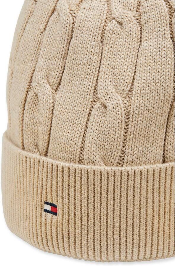 Tommy Hilfiger katoenen muts beige - Foto 3