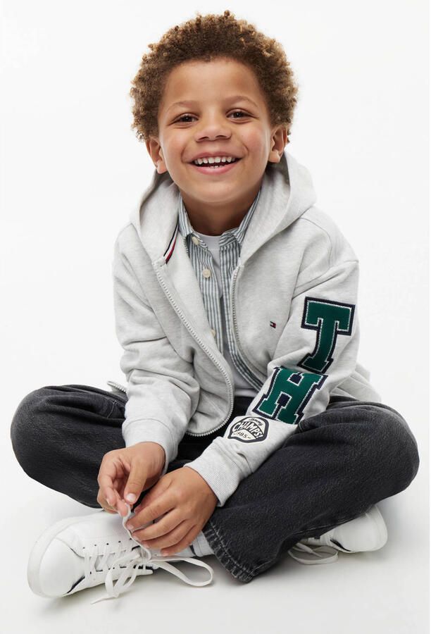 TOMMY HILFIGER Jongens Truien & Vesten Brand Love Fz Hoodie Lichtgrijs - Foto 4