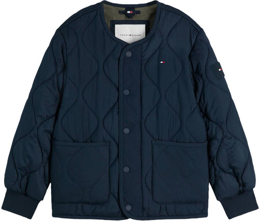 Tommy Hilfiger kids quilted zomerjas donkerblauw