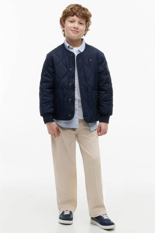 Tommy Hilfiger kids quilted zomerjas donkerblauw - Foto 2