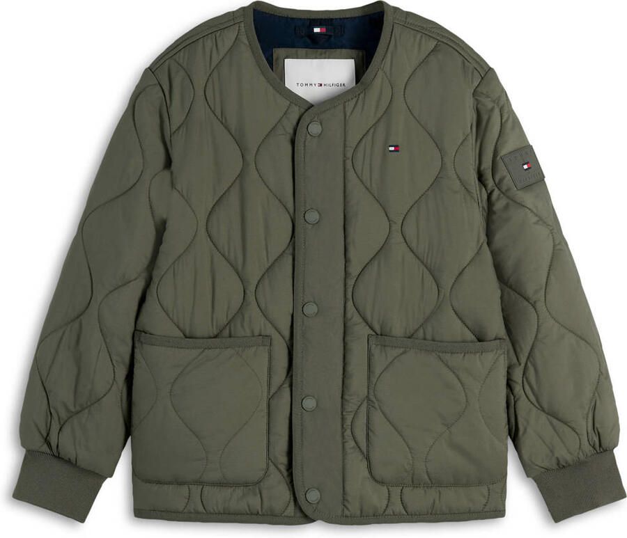 Tommy Hilfiger kids quilted zomerjas groen