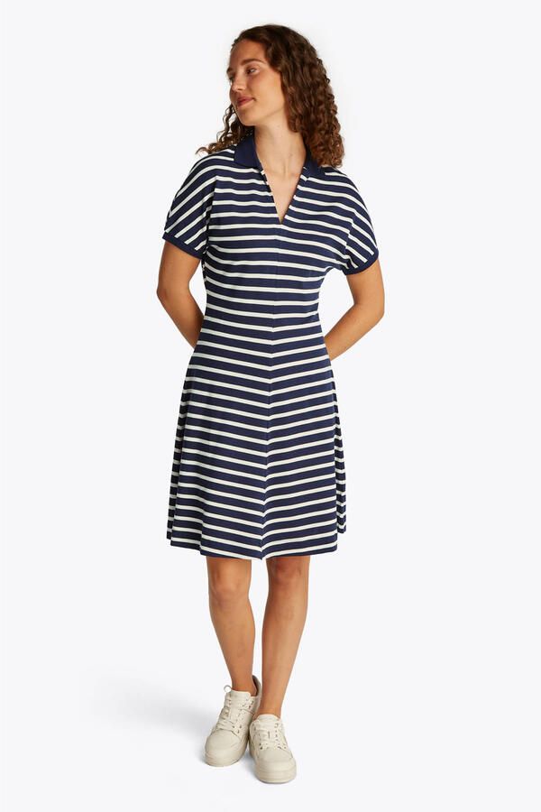 Tommy Hilfiger Getailleerde mini-jurk in polostijl van lyocellmix