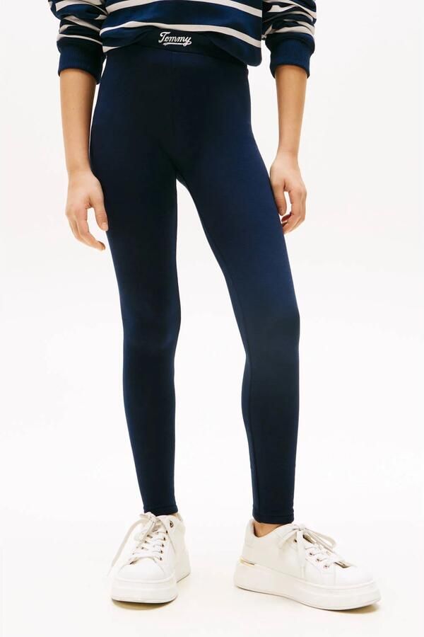 Tommy Hilfiger Legging voor kinderen tot 16 jaar met logo-opdruk