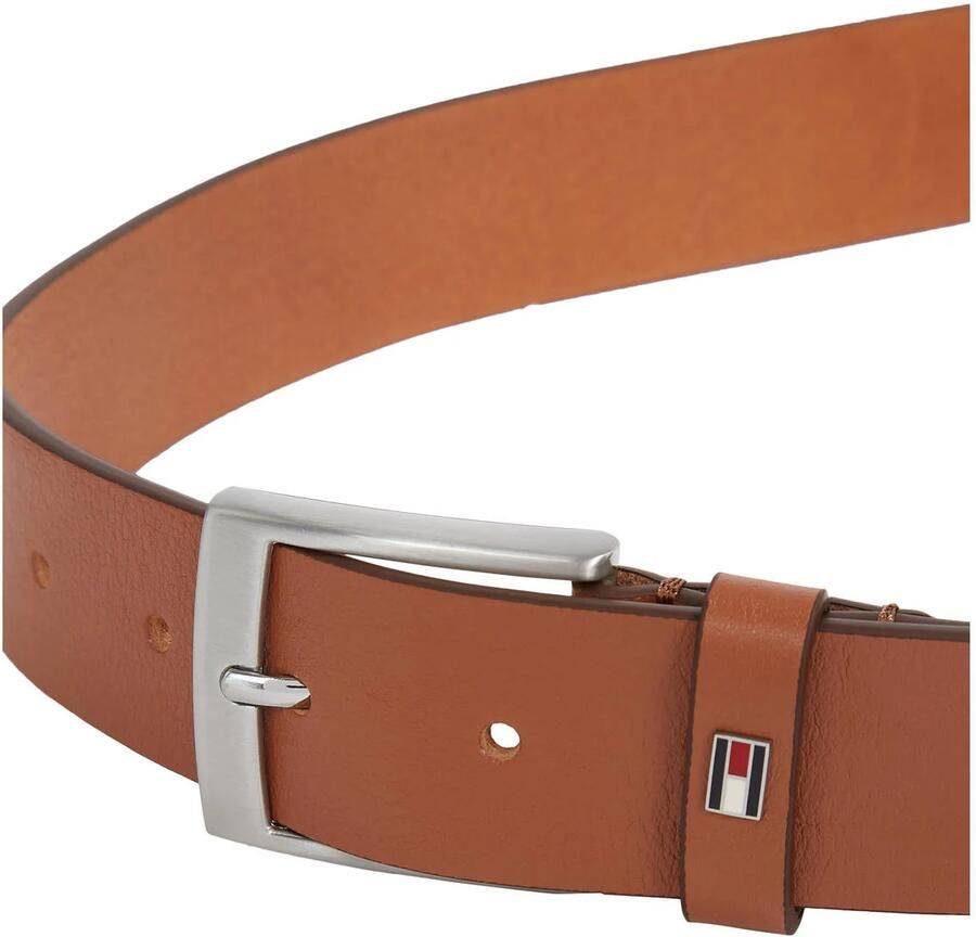 Tommy Hilfiger Leren riem ADAN 3.5 EXT Metalen logopatch eenvoudige doornsluiting