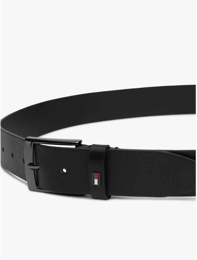 Tommy Hilfiger Leren riem ADAN 3.5 EXT Metalen logopatch eenvoudige doornsluiting