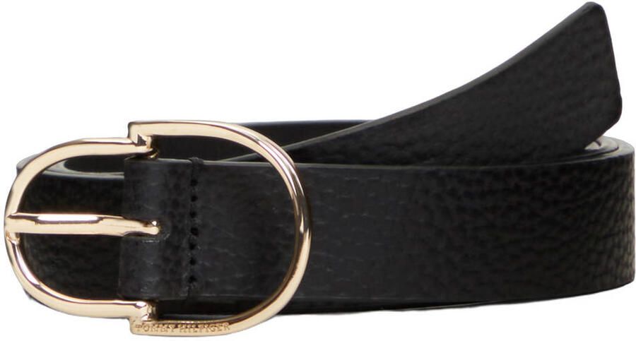 Tommy Hilfiger leren riem Double Loop zwart