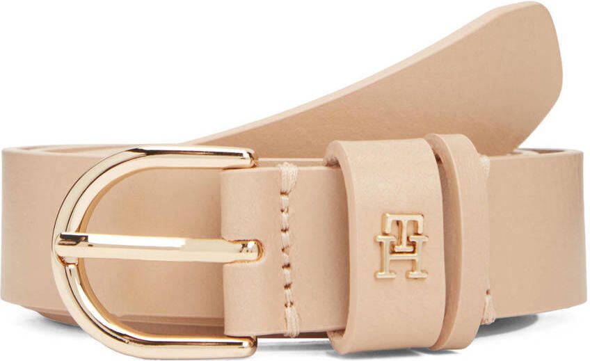 Tommy Hilfiger leren riem Essential Effortless beige