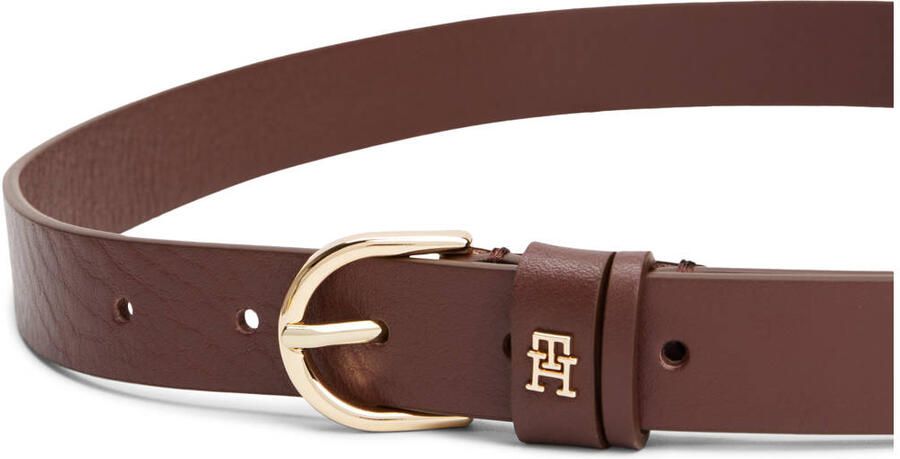 Tommy Hilfiger Leren riem ESSENTIAL EFFORTLESS 2.5 GOLD Logo-embleem zachte haptiek ovale eenvoudige pin sluiting