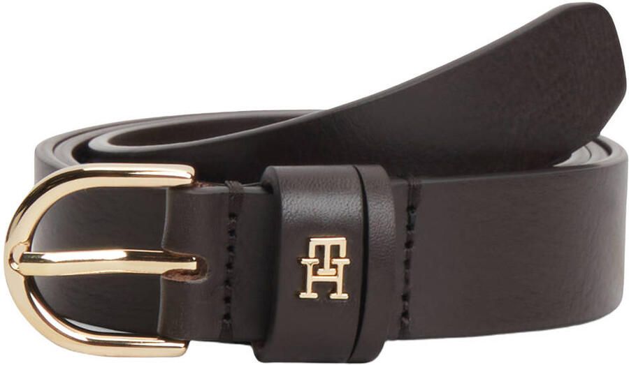 Tommy Hilfiger leren riem Essential Effortless donkerbruin