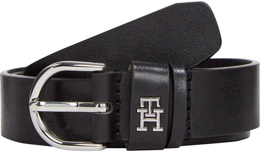 Tommy Hilfiger Leren riem ESSENTIAL EFFORTLESS 2.5 SILVER Eenvoudige doornsluiting metalen embleem - Foto 2