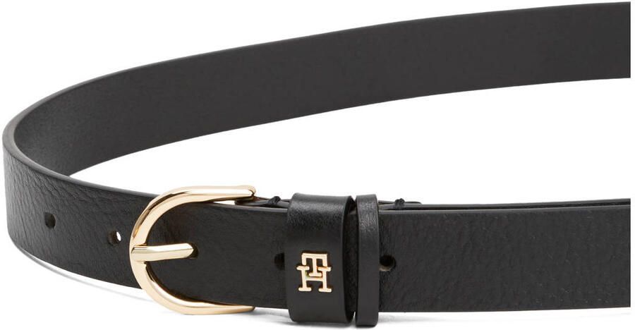 Tommy Hilfiger Leren riem ESSENTIAL EFFORTLESS 2.5 GOLD Logo-embleem zachte haptiek ovale eenvoudige pin sluiting