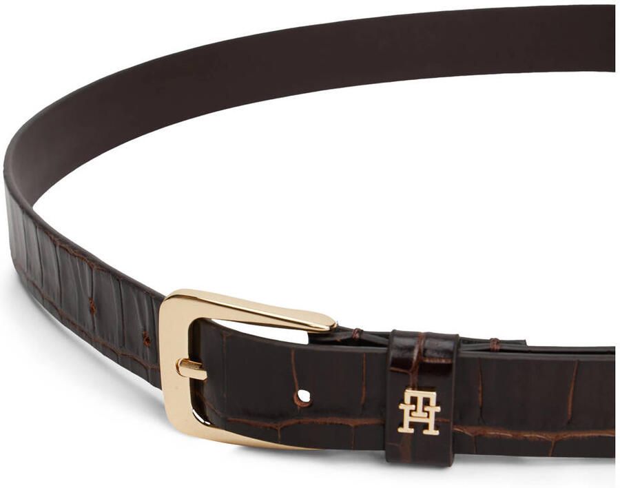 Tommy Hilfiger leren riem Libre 2.5 Croc donkerbruin - Foto 1