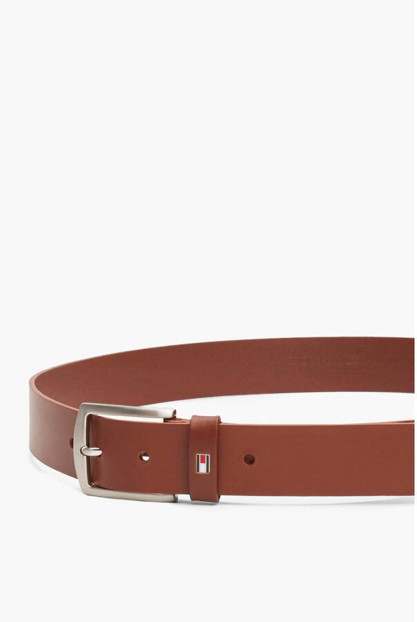 Tommy Hilfiger Leren riem DENTON 3 5 Robuuste leren riem met vlaglabel zilverkleurige gesp verstelbaar - Foto 2