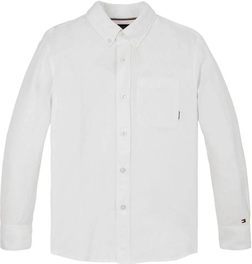 TOMMY HILFIGER Jongens Overhemden Linen Blend Relaxed Shirt Ls Wit - Foto 5
