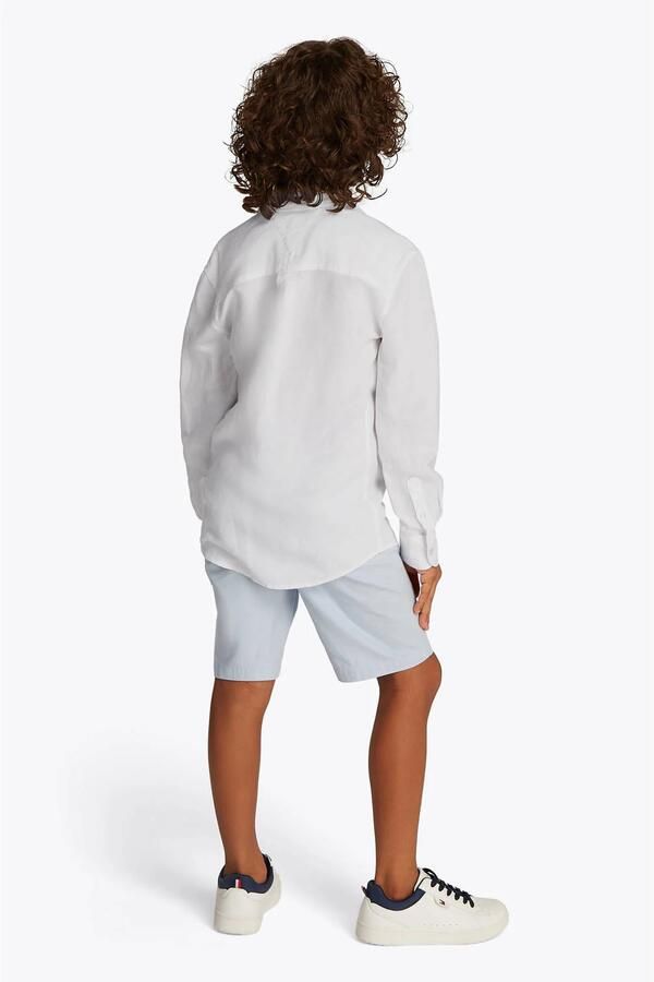 TOMMY HILFIGER Jongens Overhemden Linen Blend Relaxed Shirt Ls Wit - Foto 4