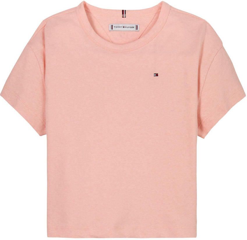 Tommy Hilfiger linnen T-shirt roze