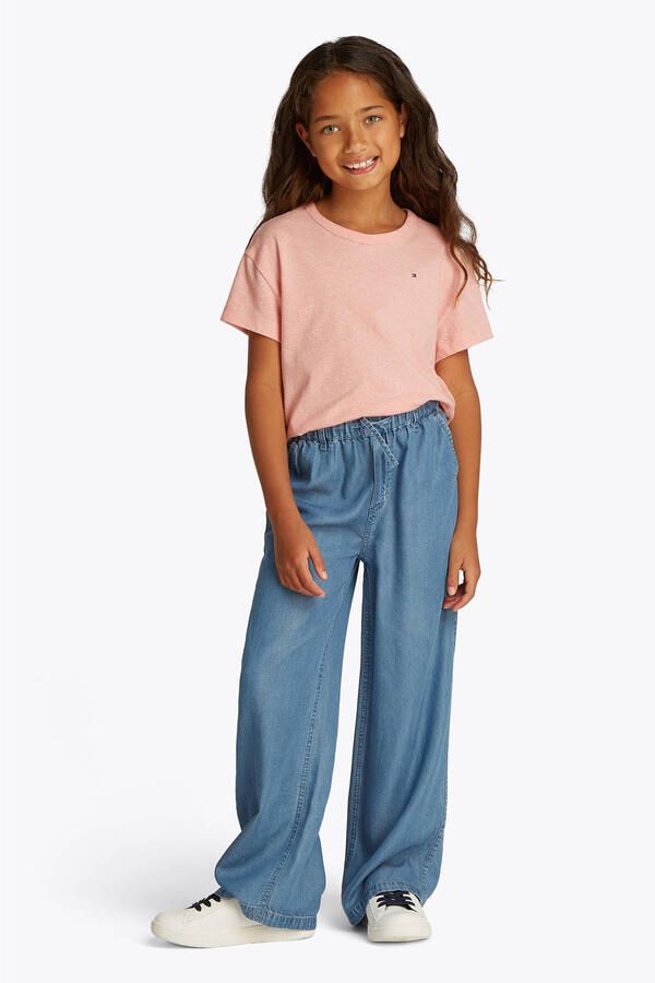 Tommy Hilfiger linnen T-shirt roze - Foto 2
