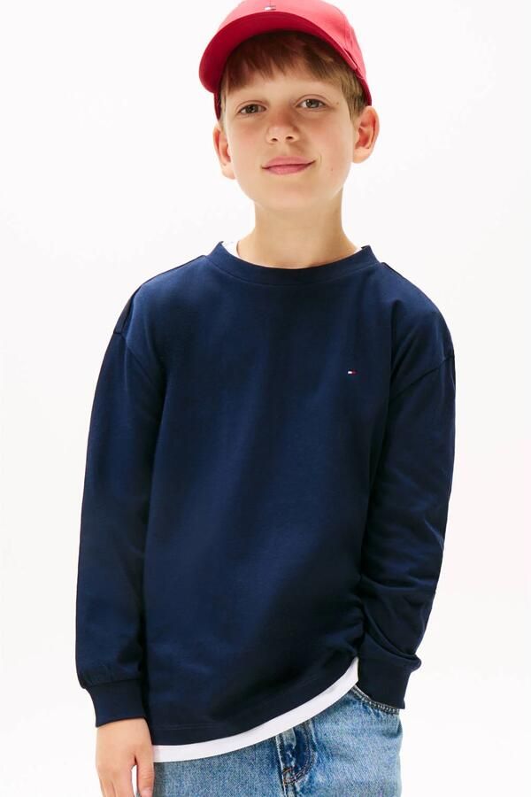 Tommy Hilfiger Shirt met lange mouwen ESSENTIAL T-SHIRT LS voor kinderen tot 16 jaar merklogo