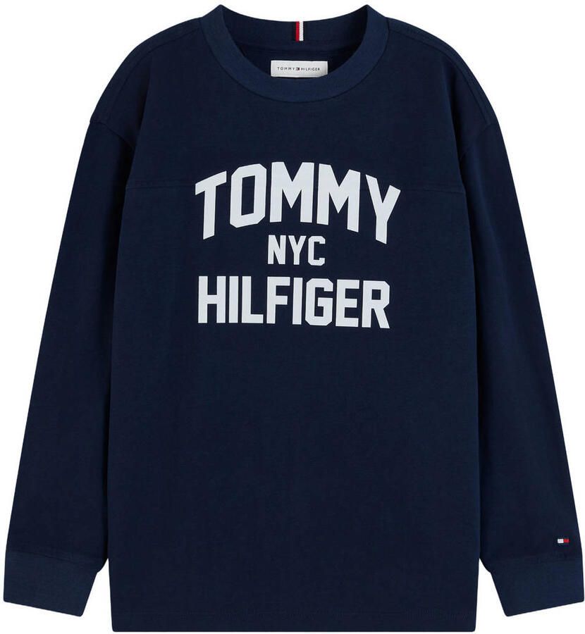 Tommy Hilfiger longsleeve met logo donkerblauw