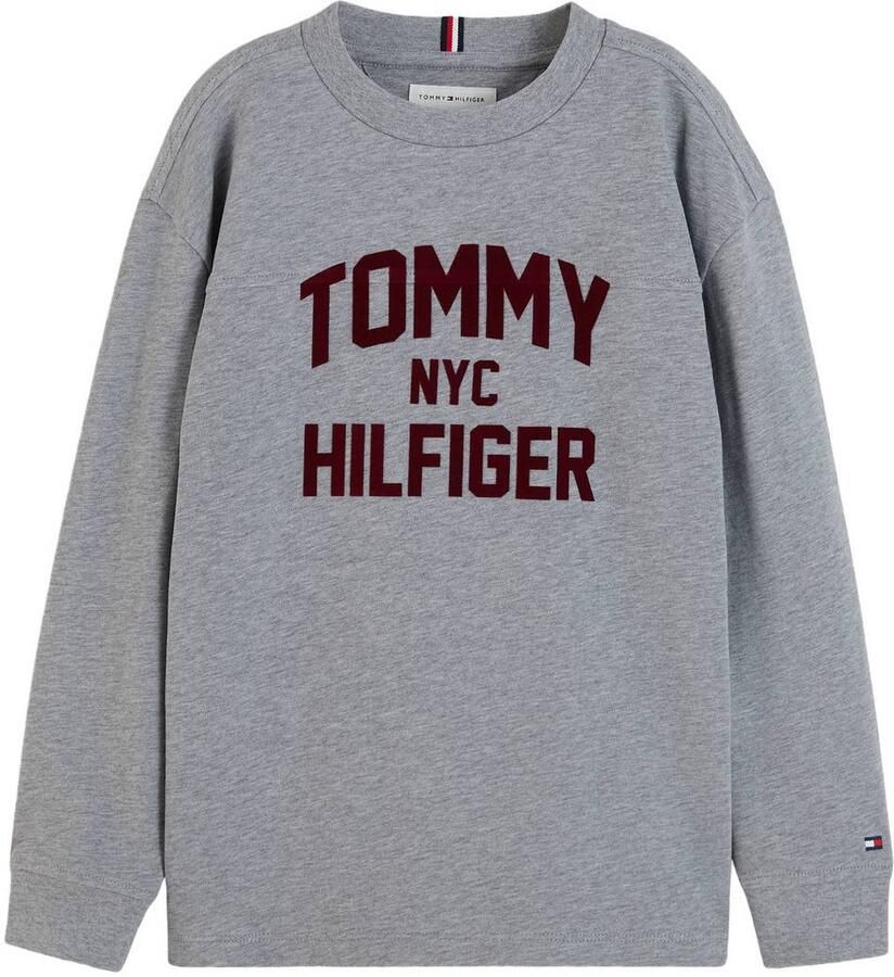 Tommy Hilfiger longsleeve met logo grijs