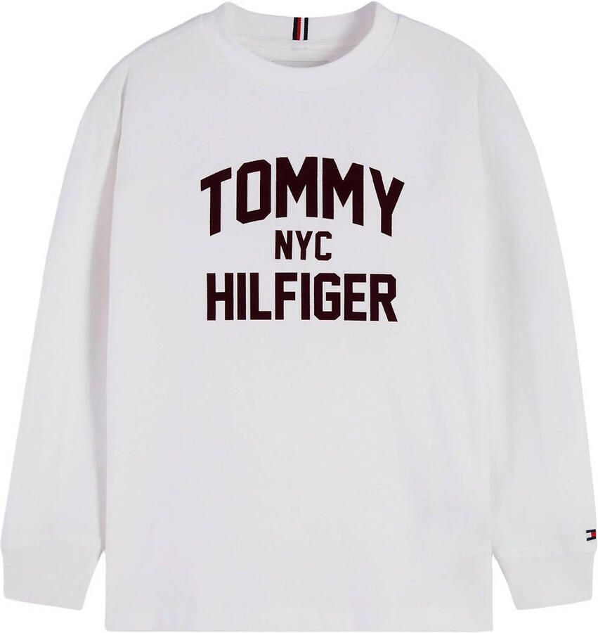 Tommy Hilfiger longsleeve met logo wit