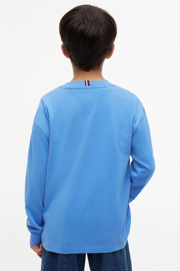 Tommy Hilfiger longsleeve met tekst blauw - Foto 3