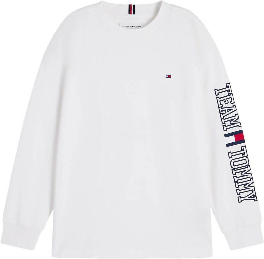 Tommy Hilfiger longsleeve met tekstprint wit