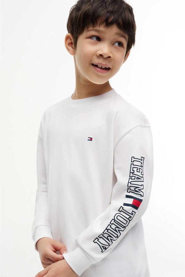 Tommy Hilfiger longsleeve met tekstprint wit - Foto 2