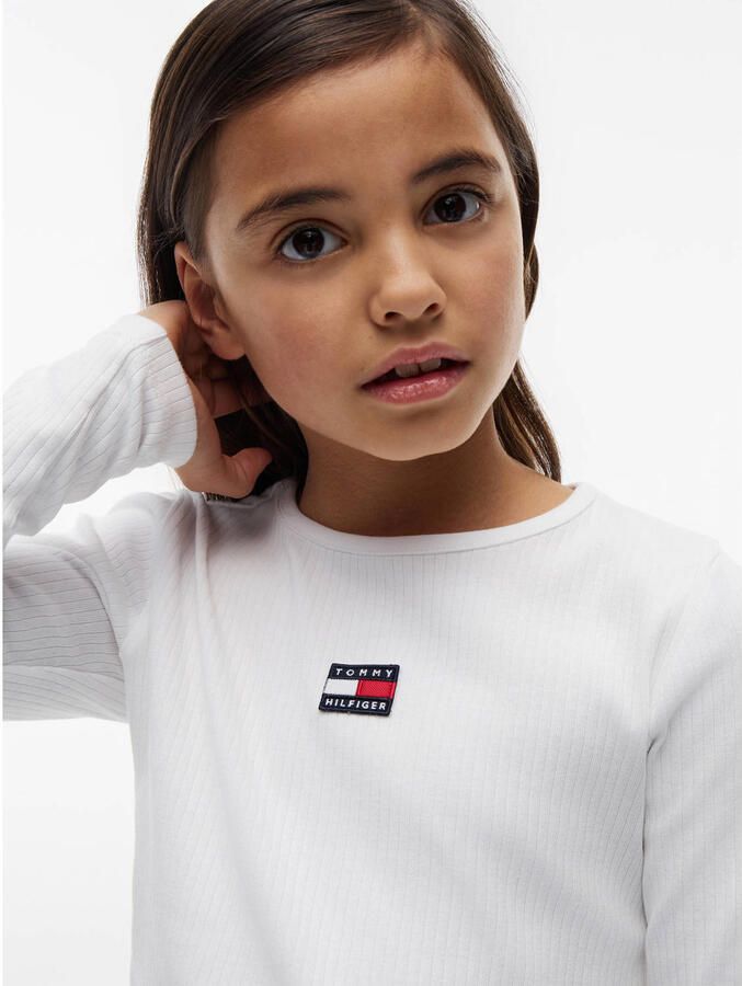 Tommy Hilfiger longsleeve rib gebreid wit - Foto 2