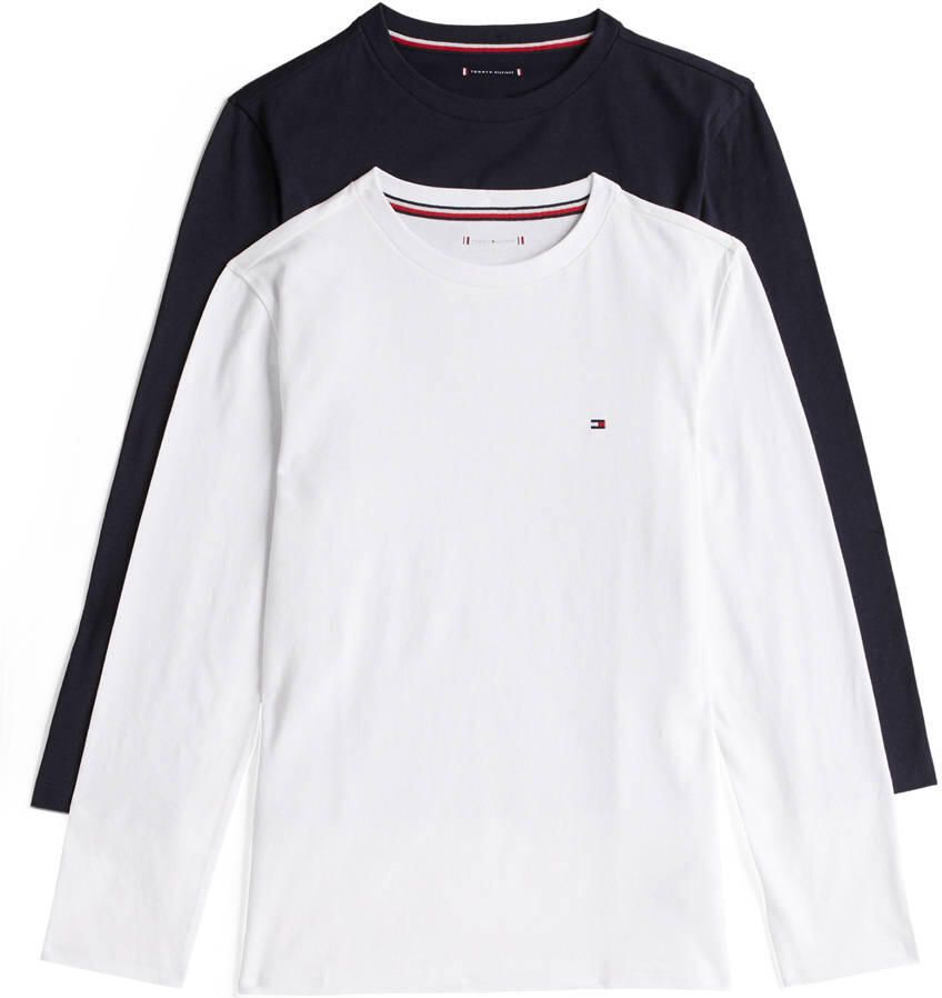 Tommy Hilfiger Underwear Shirt met lange mouwen 2P CN TEE LS met merklabel (2-delig Set van 2)