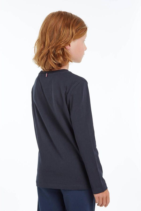 Tommy Hilfiger Shirt met lange mouwen BOYS BASIC CN KNIT L S Kinderen Kids Junior MiniMe voor jongens