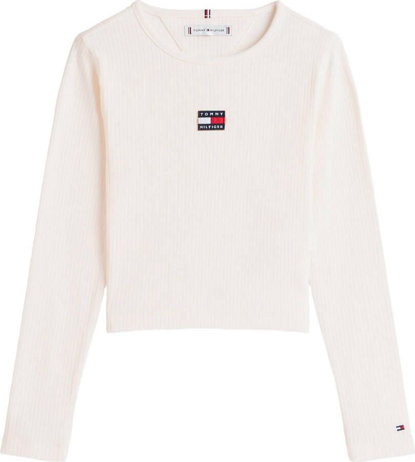 Tommy Hilfiger longsleeve wit rib gebreid