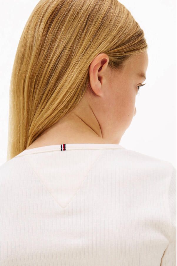 Tommy Hilfiger longsleeve wit rib gebreid - Foto 2