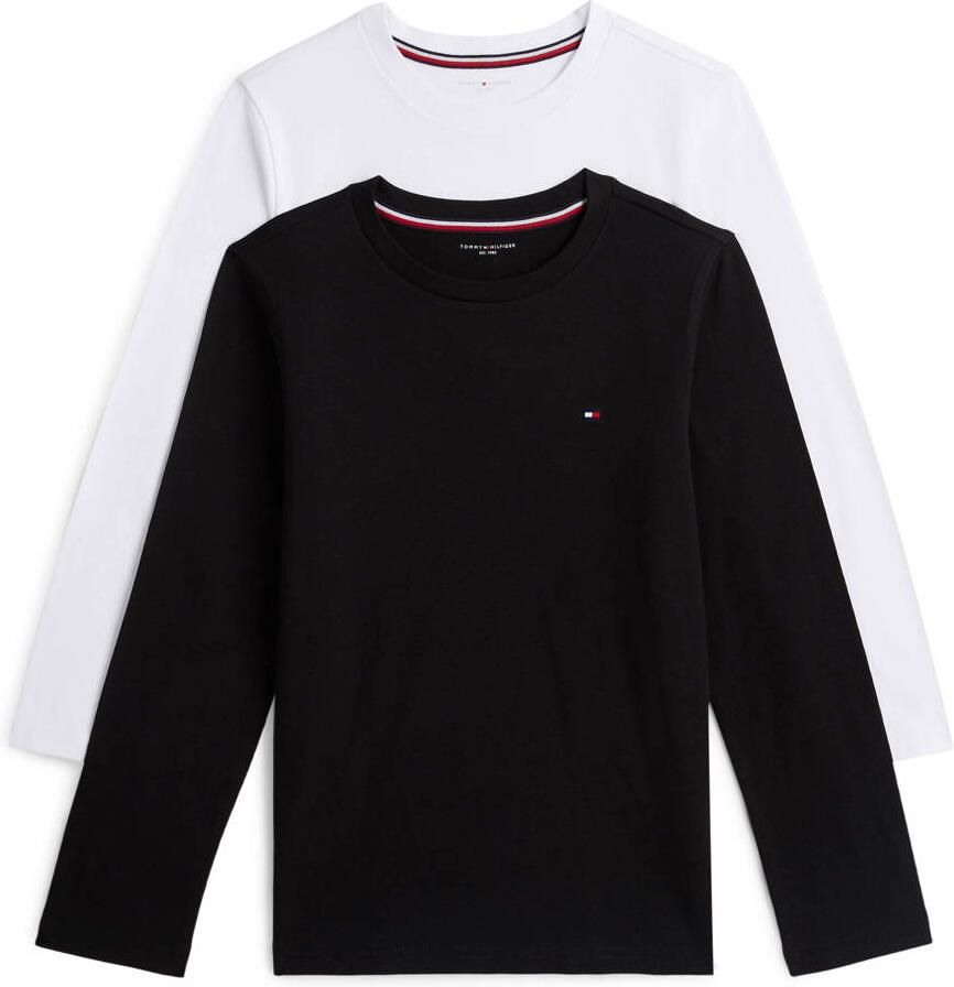 Tommy Hilfiger longsleeve zwart wit (set van 2)