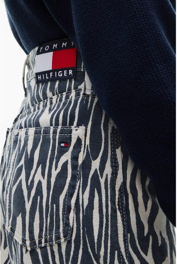 Tommy Hilfiger Mabel wide leg jeans met print donkergrijs offwhite Meisjes Denim - Foto 2
