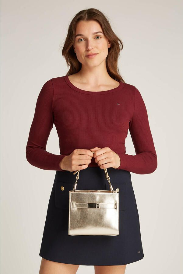 Tommy Hilfiger Gouden Polyethyleen Handtas Damescollectie Yellow Dames